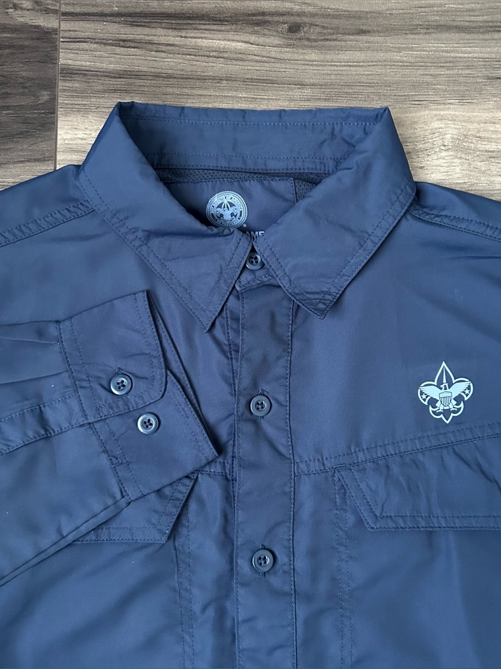 Boy Scouts Of America Vented Long Sleeve Shirt Men’s Size Medium Blue